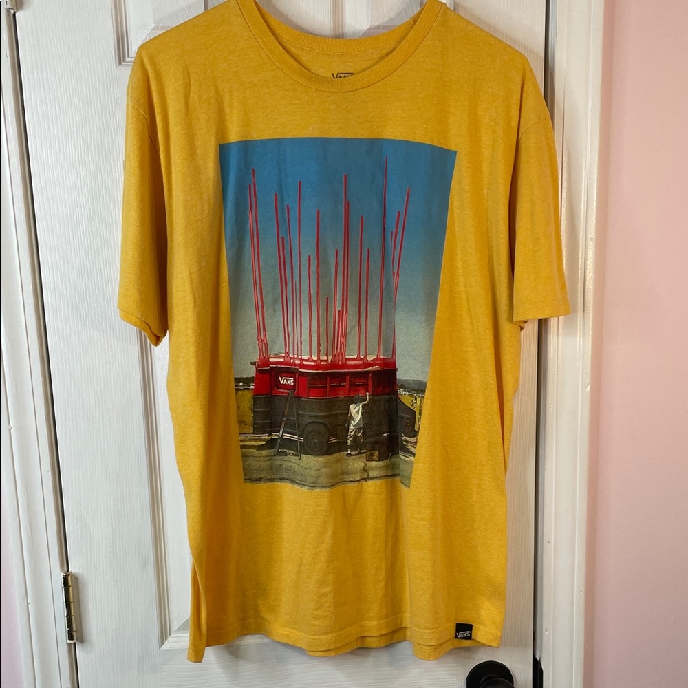 Vans Yellow Graphic T-Shirt for Men